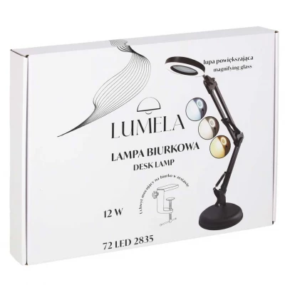 KIK KX2987 Multifunkční kosmetická lampa s lupou 12W, USB, černá