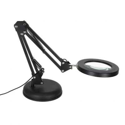 KIK KX2987 Multifunkční kosmetická lampa s lupou 12W, USB, černá