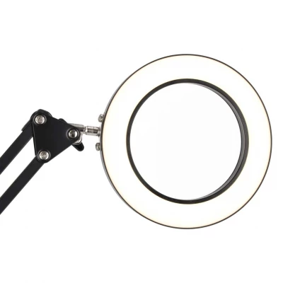 KIK KX2987 Multifunkční kosmetická lampa s lupou 12W, USB, černá