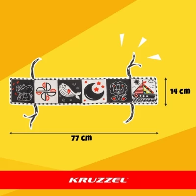 Kruzzel 26461 Senzorická kontrastní kniha pro miminka 0+