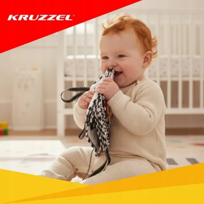 Kruzzel 26461 Senzorická kontrastní kniha pro miminka 0+