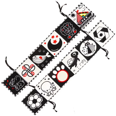 Kruzzel 26461 Senzorická kontrastní kniha pro miminka 0+