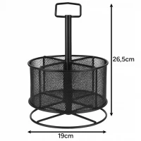 Maaleo 26290 Drátěný stolní organizér otočný, černý
