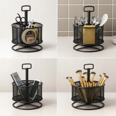 Maaleo 26290 Drátěný stolní organizér otočný, černý