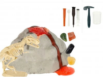 KIK KX3582 Sada pro malé archeology - sopka s kostrou dinosaura 2 v 1