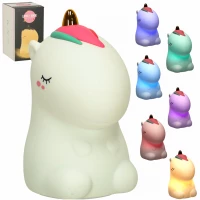 KIK KX3689 Noční RGB lampička dotyková jednorožec 1200mAh, USB 