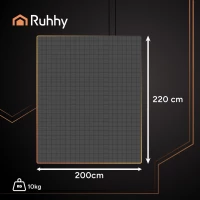 Ruhhy 24427 Záťažová antistresová deka 10 kg, 200 x 220 cm sivá
