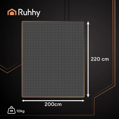 Ruhhy 24427 Záťažová antistresová deka 10 kg, 200 x 220 cm sivá