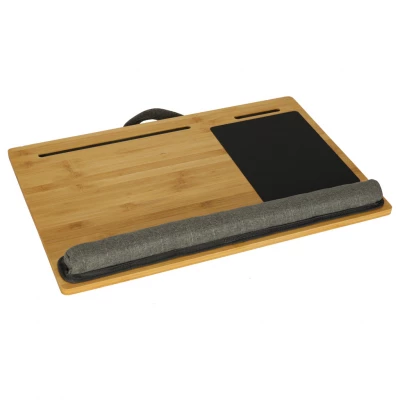 KIK KX3412 Dřevěný stolek na notebook s polštářem 58 x 38 cm