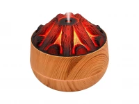 Verk 24648 Dekorativní RGB LED zvlhčovač vzduchu s efektem ohniště, tmavě hnědý 