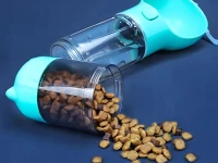 Verk 19500 Přenosný dávkovač vody a krmiva pro domácí mazlíčky, růžový