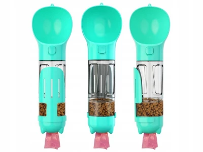 Verk 19500 Přenosný dávkovač vody a krmiva pro domácí mazlíčky, růžový