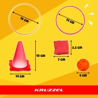Kruzzel 26514 Súprava športových hier "Hod na cieľ" 3 v 1