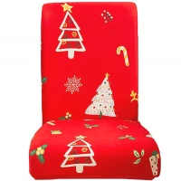 APT DA316A Elastický vianočný poťah na stoličky, červený