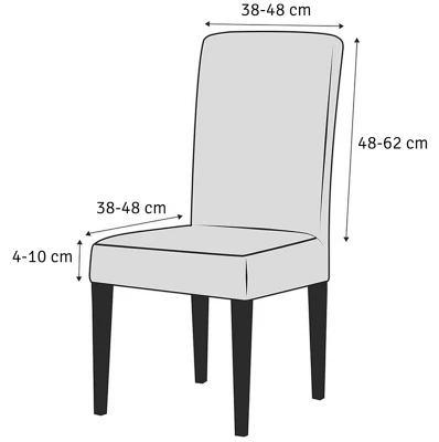 APT DA316A Elastický vianočný poťah na stoličky, červený