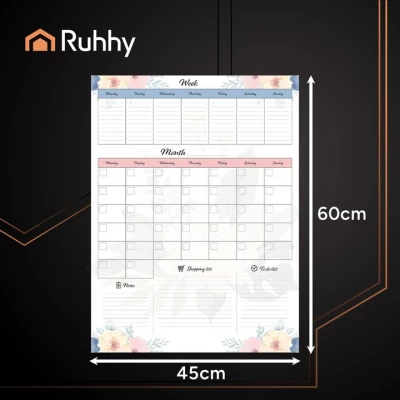 Ruhhy 26716 Magnetický plánovač na chladničku 60x45 cm s fixkou