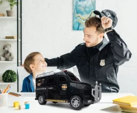 MalPlay Dětská auto kasička na ukládání peněz pomocí hesla a otisku prstu