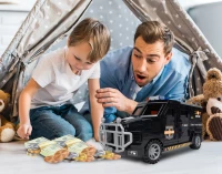 MalPlay Dětská auto kasička na ukládání peněz pomocí hesla a otisku prstu