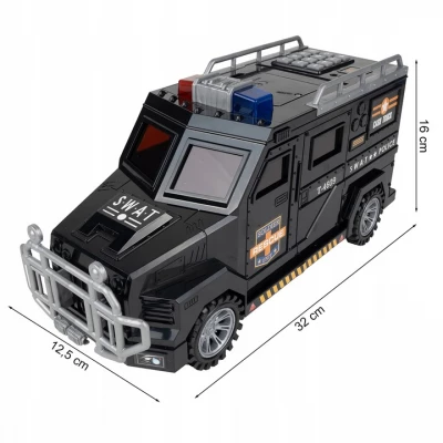 MalPlay Dětská auto kasička na ukládání peněz pomocí hesla a otisku prstu