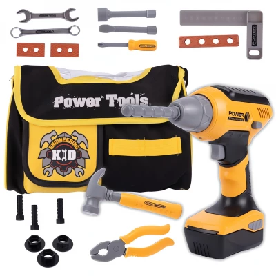 MalPlay Dětská sada nářadí Power Tools s vrtačkou a brašnou