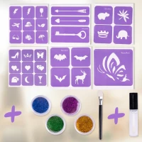 MalPlay Súprava na dočasné tetovanie s trblietkami - Beauty Bomb