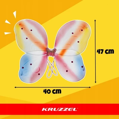 Kruzzel 26742 Karnevalový kostým motýl 3 - 10 let, 6-dílný 