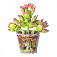 Kruzzel 26459 Kreativní 3D stavebnice Bonsai Květina – 172 dílků