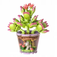 Kruzzel 26459 Kreativní 3D stavebnice Bonsai Květina – 172 dílků