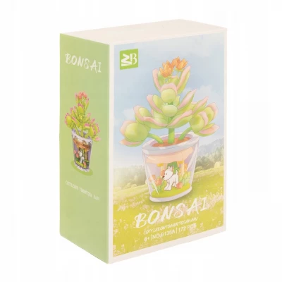 Kruzzel 26459 Kreativní 3D stavebnice Bonsai Květina – 172 dílků