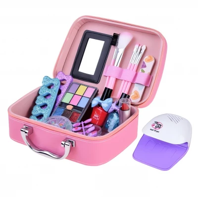 MalPlay Dětský make-up v kufříku s lampou na nehty