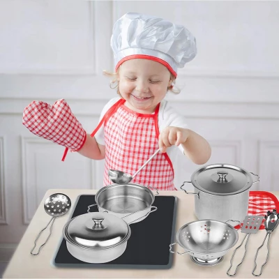 MalPlay Sada kuchyňského nádobí se zástěrou, 12dílná