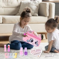 MalPlay Dětská kosmetická sada v plyšové taštičce, růžová kočička