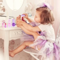 MalPlay Dětská kosmetická sada v plyšové taštičce, růžová kočička