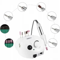 MalTec brúska na nechty s nástavcami, 35000 otáčok za minútu, 65W, ND-2WH, biela