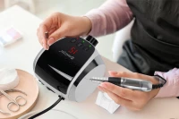 MalTec Bruska na nehty s nástavci, 35000 rpm, 68W, ND-3, bílá