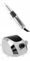 MalTec Bruska na nehty s nástavci, 35000 rpm, 68W, ND-3, bílá