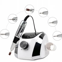 MalTec Bruska na nehty s nástavci, 35000 rpm, 68W, ND-3, bílá