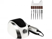 MalTec Bruska na nehty s nástavci, 35000 rpm, 68W, ND-3, bílá