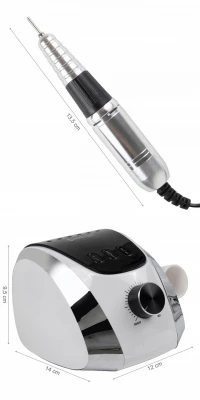 MalTec Bruska na nehty s nástavci, 35000 rpm, 68W, ND-3, bílá