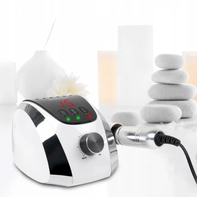 MalTec Bruska na nehty s nástavci, 35000 rpm, 68W, ND-3, bílá