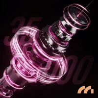 MalTec Bruska na nehty s nástavci, 35 000 rpm, 24W, ND-6, stříbrná