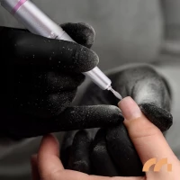 MalTec Bruska na nehty s nástavci, 35 000 rpm, 24W, ND-6, stříbrná