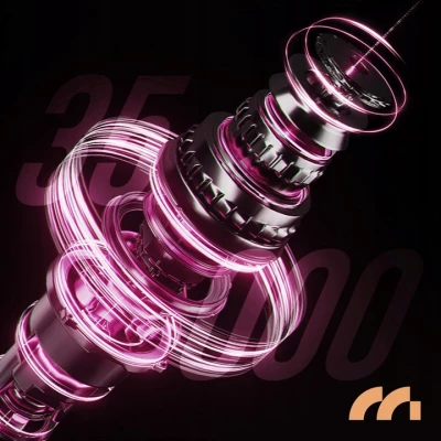 MalTec Bruska na nehty s nástavci, 35 000 rpm, 24W, ND-6, stříbrná