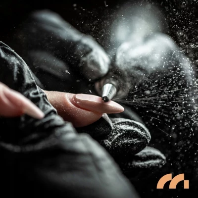 MalTec Bruska na nehty s nástavci, 35 000 rpm, 24W, ND-6, stříbrná