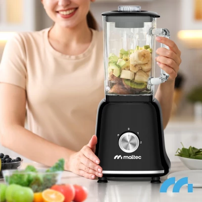 MalTec Stolní mixér 1800W, 1,6L, 4 v 1, černý