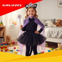 Kruzzel 26474 Karnevalový kostým kočičí princezna 3 - 10 let, 7-dílný 