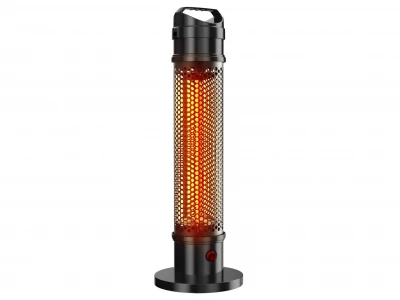 MalTec Stojanový tepelný ohřívač 360°, 1200 W, IP44, černý