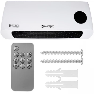 MalTec PT3800Wt Nástenný teplovzdušný ventilátor, 2000 W, biely