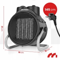 MalTec Teplovzdušný ventilátor PTC Inferno 4000, 2 kW, černý