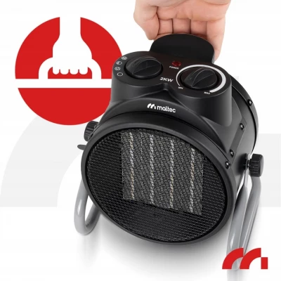 MalTec Teplovzdušný ventilátor PTC Inferno 4000, 2 kW, černý